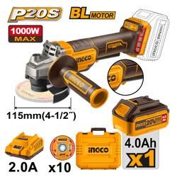 Grinder Angle INGCO 20v 115mm Kit 1000w
